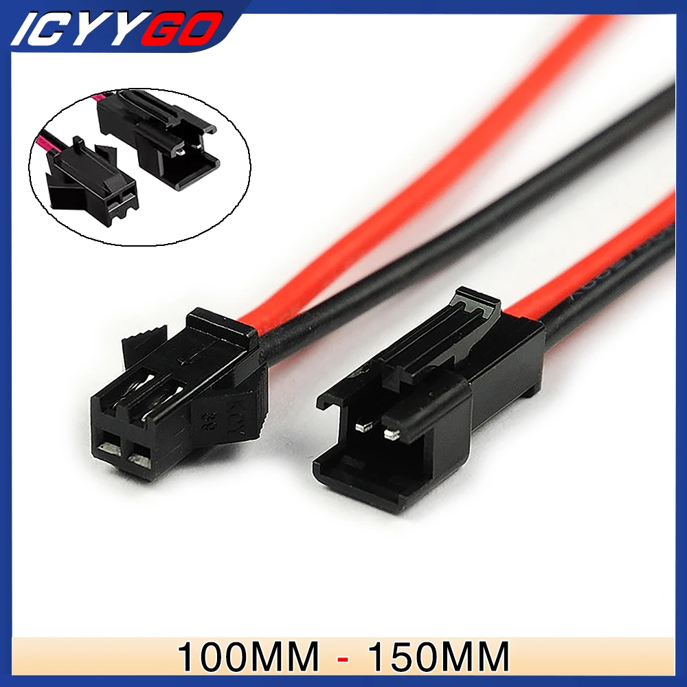 

10Pairs 10 15cm 2P 2Pin Plug Socket Male to Female Wire 2Pin Connector LED Strips Lamp Driver Connectors DIY Quick Adapter