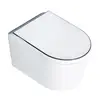 Wall-Mounted Smart Toilet In-Wall Intelligent Toilet Bidet with Bracket Heated Toilet Seat Built-In Tank Auto Open Space-Saving 6