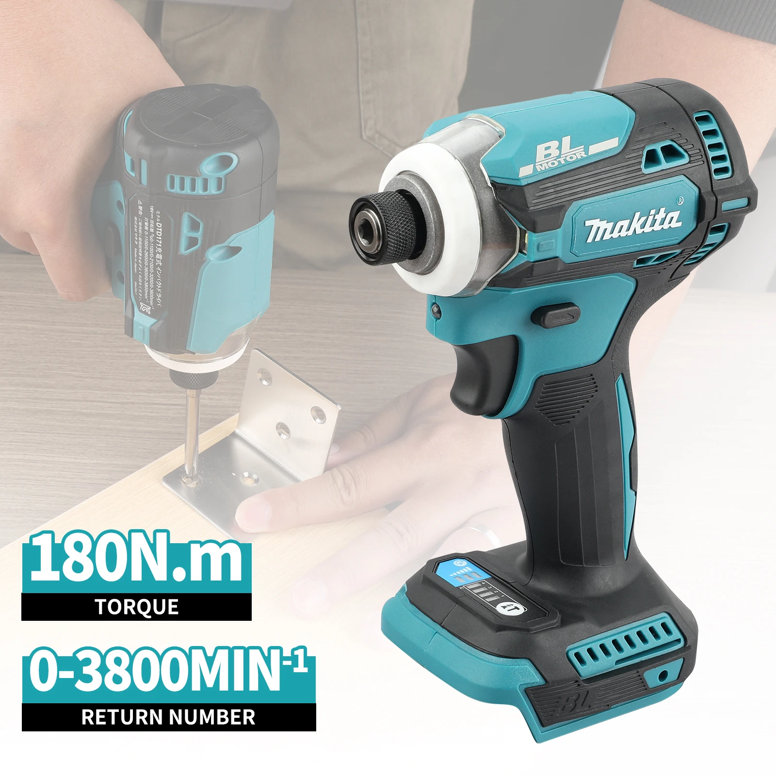 Makita DTD171 18V Brushless Impact Driver Rechargeable Screwdriver Drills Cordless Power Tools Oxford toolkit