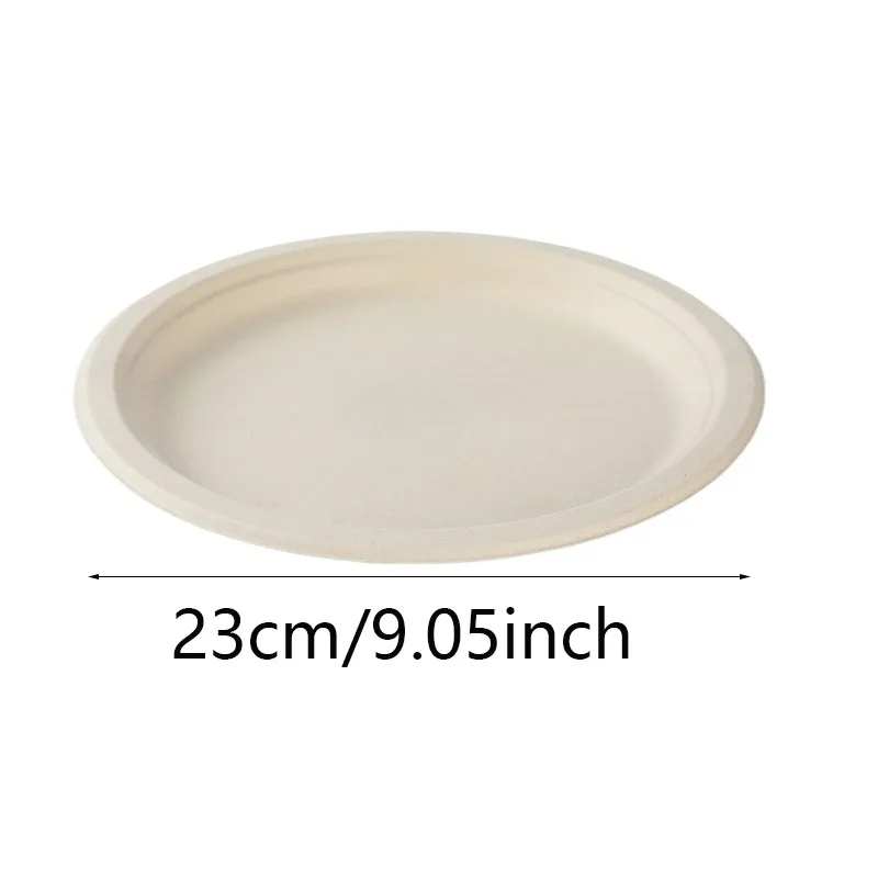 20PCS Disposable Tableware Durable Disposable Plates Birthday Camping Picnics Party Dessert Fruit Steak Spaghetti Container