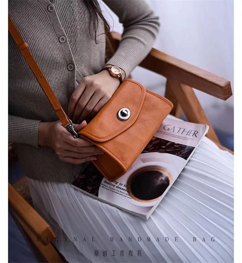PNDME mode lässig designer handgemachte echtes leder frauen nette umhängetasche party im freien kuh leder kleine schulter tasche – Detail 2