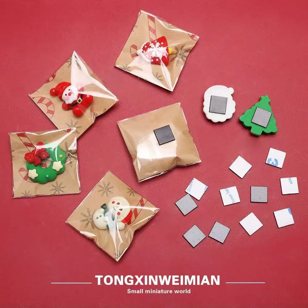 100-10PCS Christmas Decorations, Mini Santa Claus Refrigerator Magnets, Christmas Decorations Home, Home Decoration