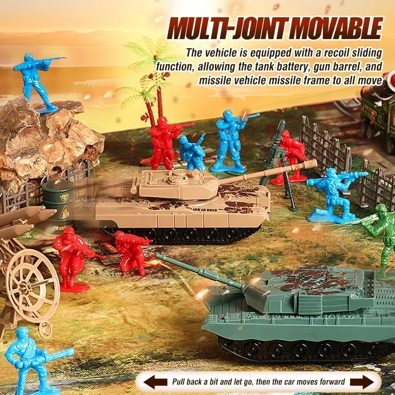 Ultimate Military Action Figure Set: Tank Fighter Soldier Army Builder Kit