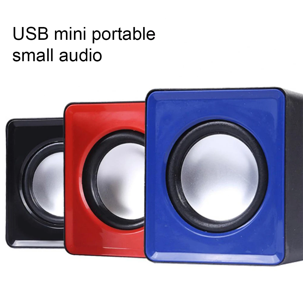 

Computer Speakers Subwoofer Plastic Loudspeaker Mini USB Stereo for Office PC Laptop Notebook Accessories Blue
