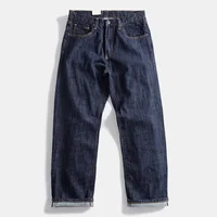 16oz Heavyweight Red Selvedge Denim Jeans for Men High Quality Loose Straight Pants One Wash Autumn Casual 100% Cotton Y2K 502 1