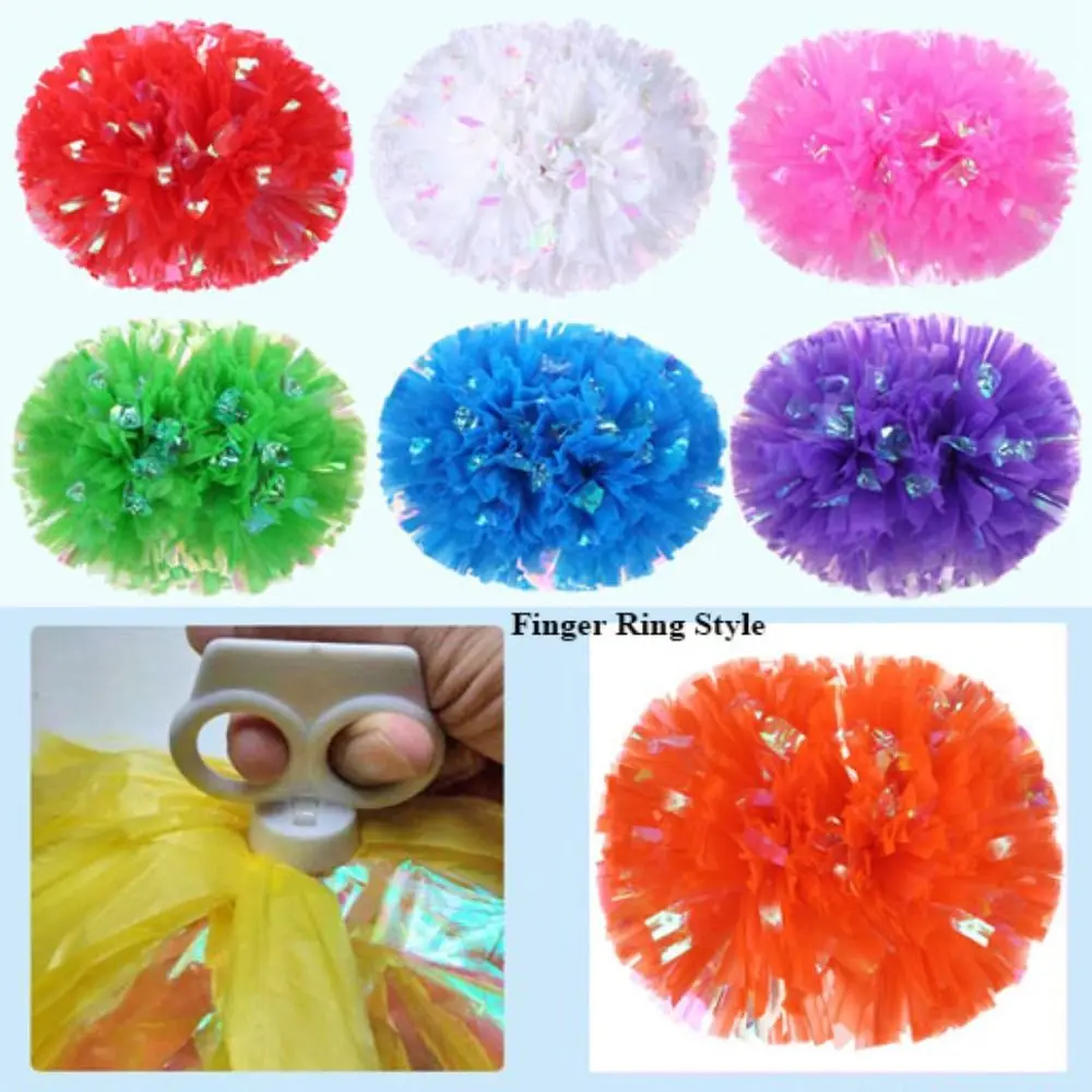 9 Colors Game Pompoms High Quality 25cm Cheerleading Cheering Vocal Concert Decorator Sports Cheerleading