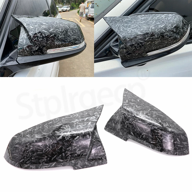 For BMW 1 2 4 3 Series GT F20 F21 F22 F23 F30 F31 F34 F32 F33 F36 E84 F87  i3 i3S Forged Carbon Pattern Side Wing Mirror Cover