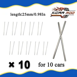 Diecast Model Car Wheel and Axle Replacement Set (10 Sets) (Normal 25mm 10 sets)