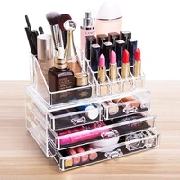 Acrylic Transparent Makeup Drawer Organizer Desktop Cosmetic Storage Box Lipstick Jewelry Make Up Brush Holder Storage Cases 1