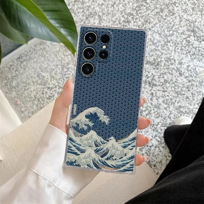 Hokusai Great Wave Japanese Art Clear Phone Case