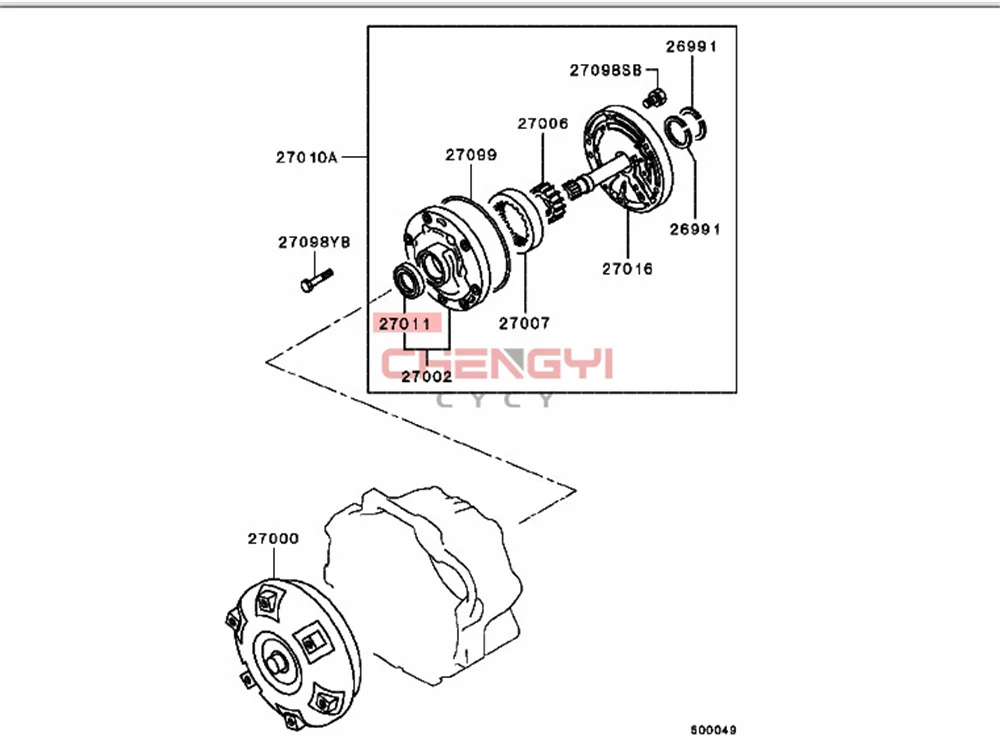 Automatic Transmission Front Oil Seal For Pajero Montero L047G V33W V43W V44W H76W H77W K94W MD951338 MR581104 HK038AI
