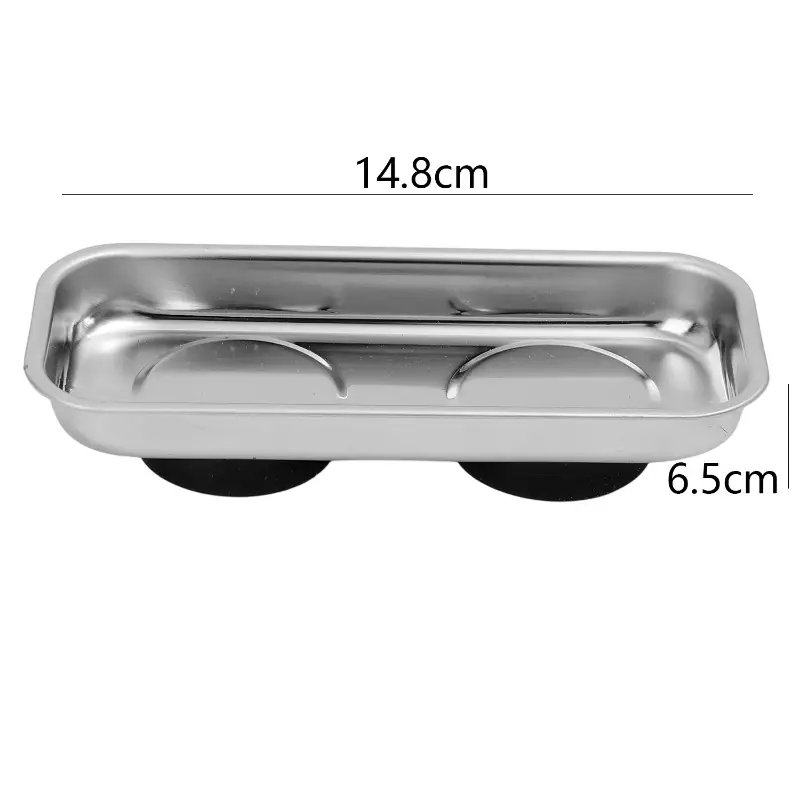 Magnetic Tray Stainless Steel Magnetic Parts Securely Holder Round Rectangular Magnetic Bowl Tools Screw Wrench Organizer Tray image 9