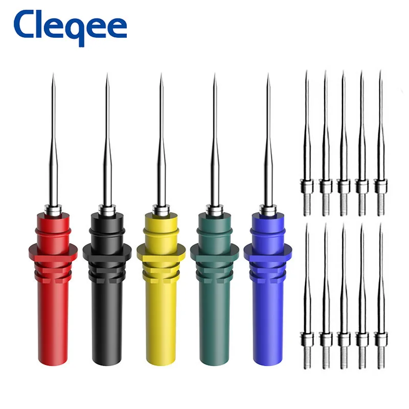 Cleqee P8002 HT307 Needle Back Test Probe Pin Screw Auto Diagnostic Test Handheld Oscilloscope Set Acupuncture Repair Tool adjustable car spark range test spark plugs tester wires auto diagnostic tool coils ignition system coil engine repair tool