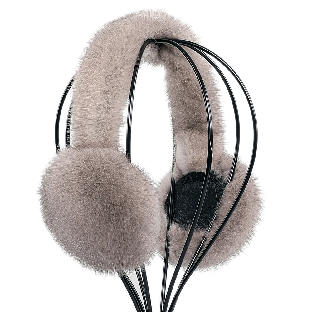 Luxury Women's Winter Warm Real Mink Fur Earmuffs Girls Ear-Muffs Muffle Earflap Ear Cover Outdoor Cold Protection warm earmuffs fur earmuffs