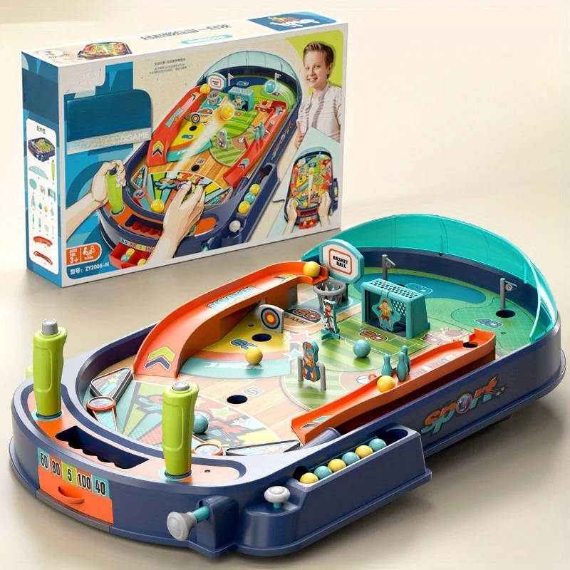 Kids Pinball Machine, Dual Player, Educational Game Toy 4
