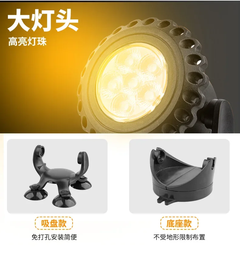 Description Picture 4 of item2023 New Solar Underwater Light Waterproof Landscape Suction Cup Colorful Underwater Rockery Pool Fish Pond Fish Tank Light