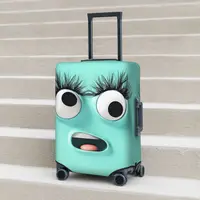 Funny Expression Suitcase Cover Holiday 3d Cartoon Face Fun Luggage Accesories Business Protection 1