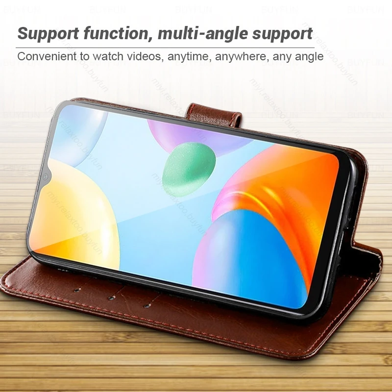 Leather Phone Case for Redmi 10C