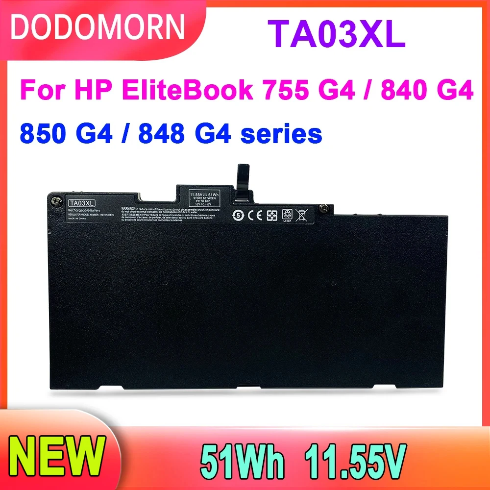 Bateria do Portátil para hp Elitebook 10.4 v 11.4v Bateria de Reposição Recarregável de Alta Qualidade Novo Ta03xl 745 755 840 848 850 g3 g4