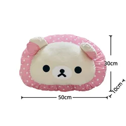 Kawaii Bear Plush Pillow - Soft Sofa Cushion & Cute Room Decor Gift - Width 50cm (Korilakuma cushion)