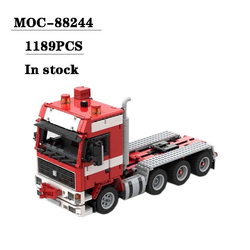 

Building block MOC-88244 semi-trailer truck 8x4 splicing model 1189PCS children and boy puzzle education birthday Christmas gift