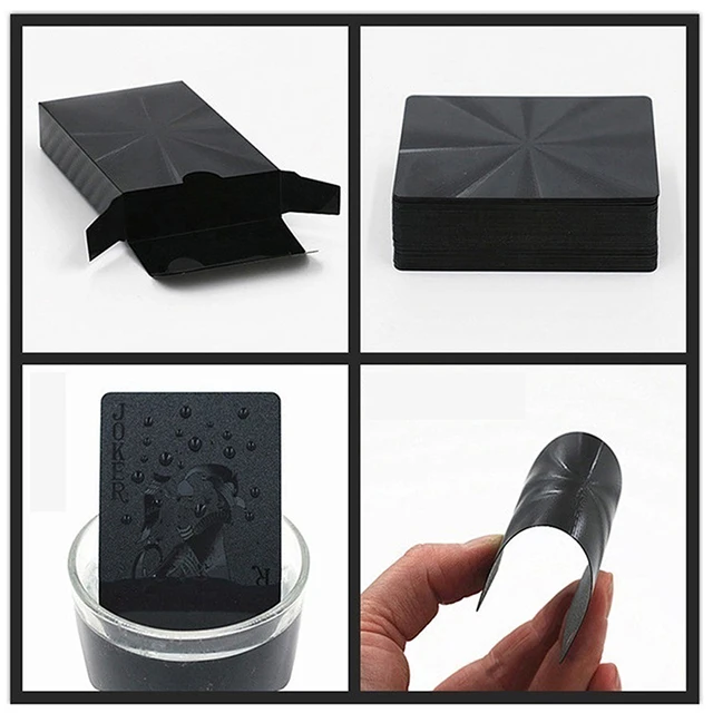 New Black Poker No Color Playing Cards Waterproof PET/PVC Plastic Poker Tourism Souvenir Board Game 5