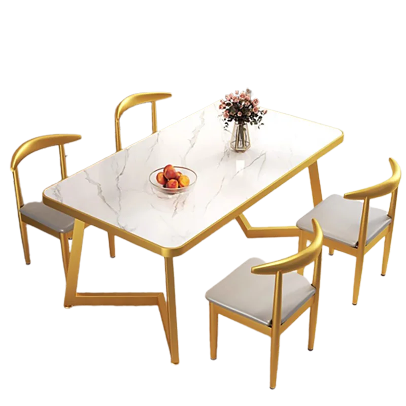 Luxury Modern Dining Table Rectangle Nordic Living Room Dining Table European Style Mesas De Comedor Garden Furniture Sets