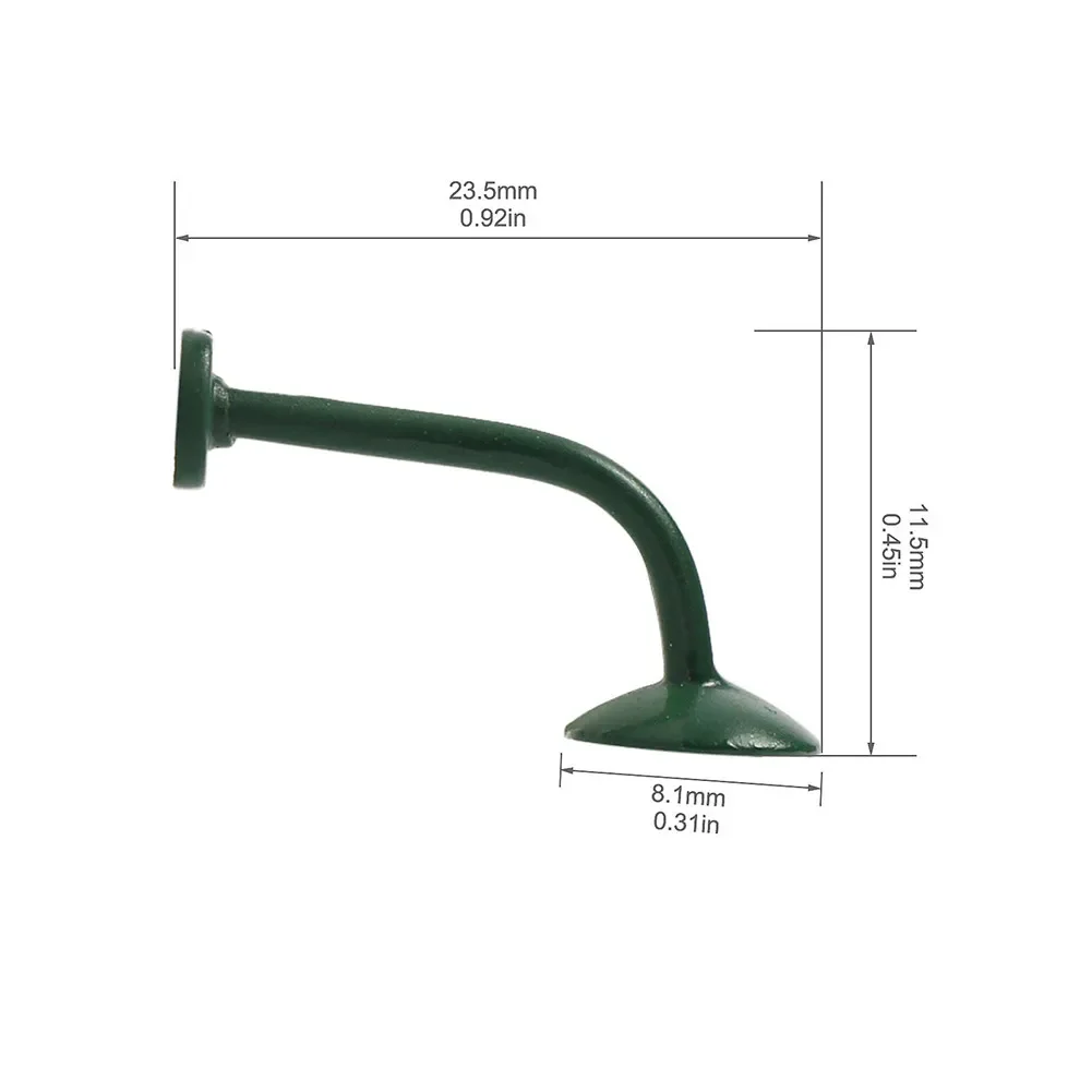 10pcs Model Railway HO Scale 1:87 Hanging Lamp Outdoor Wall Goose Neck Light LED Steel Column Model Lampposts Resistors Lamps 6