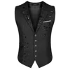 Olibexley V01 Men's Suit Vest for Men Slim Fit Formal Business Waistcoat Tuxedo V-Ncek Solid Vest for Wedding 2