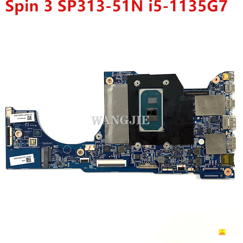 Используется для ACER Spin 3 SP313-51N материнская плата для ноутбука SRK05 I5-1135G 7 CPU + 16G RAM NBA5P11004 100% полностью протестирована