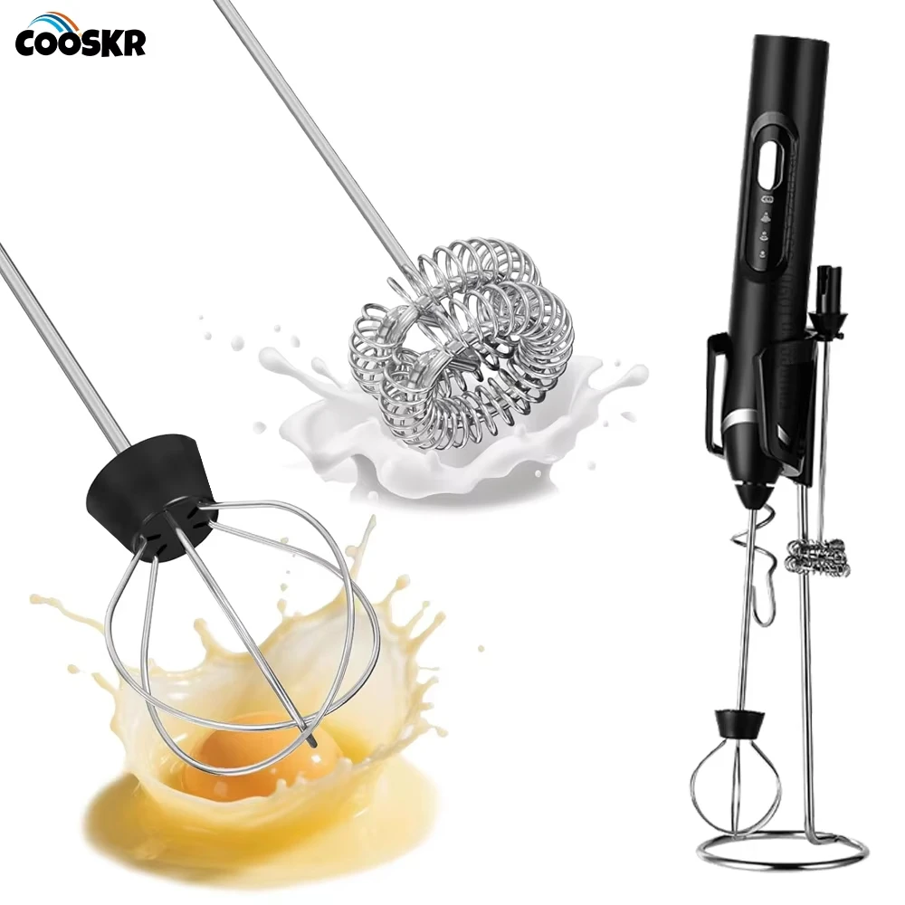 Electric milk and coffee mixer Hand held egg beater Milk foam maker foam maker 3 speed rechargeable cream mixer Kitchen mixer 5