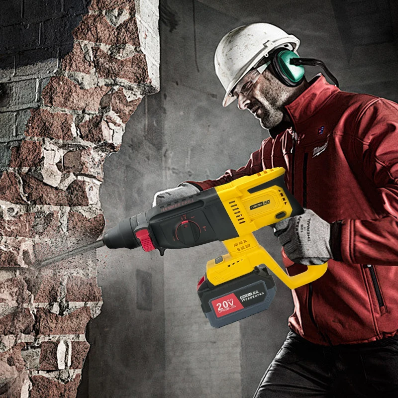 26MM Brushless Electric Hammer Drill Multifunctional Cordless Rotary Hammer Impact Drill Power Tool For Makita 20V Battery 2