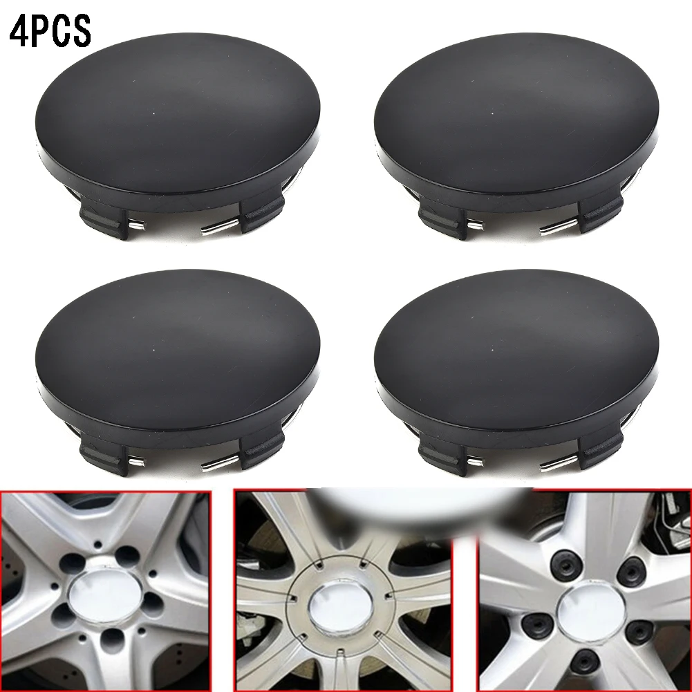 4pcs Car Vehicle Wheel Hub Center Cap Cover 60mm New ABS Black Silver Universal Cars Trucks Vehicles Wear Parts