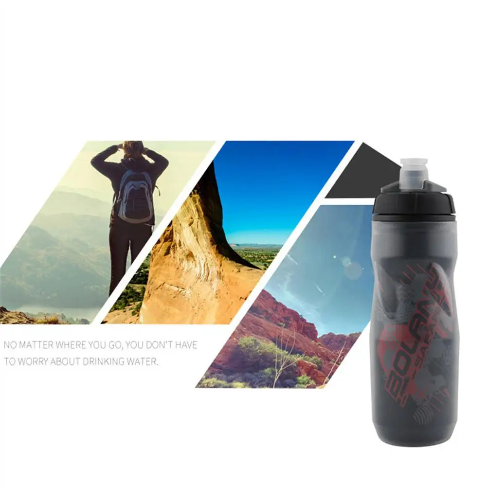 Bicycle Water Bottle 600ml Bike Cycling Water Bottle Heat-and ice-protected sports cup Cycling Equipment Mountain Bike Outdoor Water Bottle