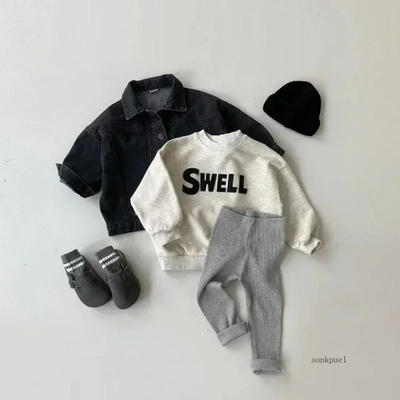 Baby Solid Leggings Girls All-match Striped Skinny Pants Kids Cotton Elasticity Slim Pants Newborn Boy Stretch Trousers