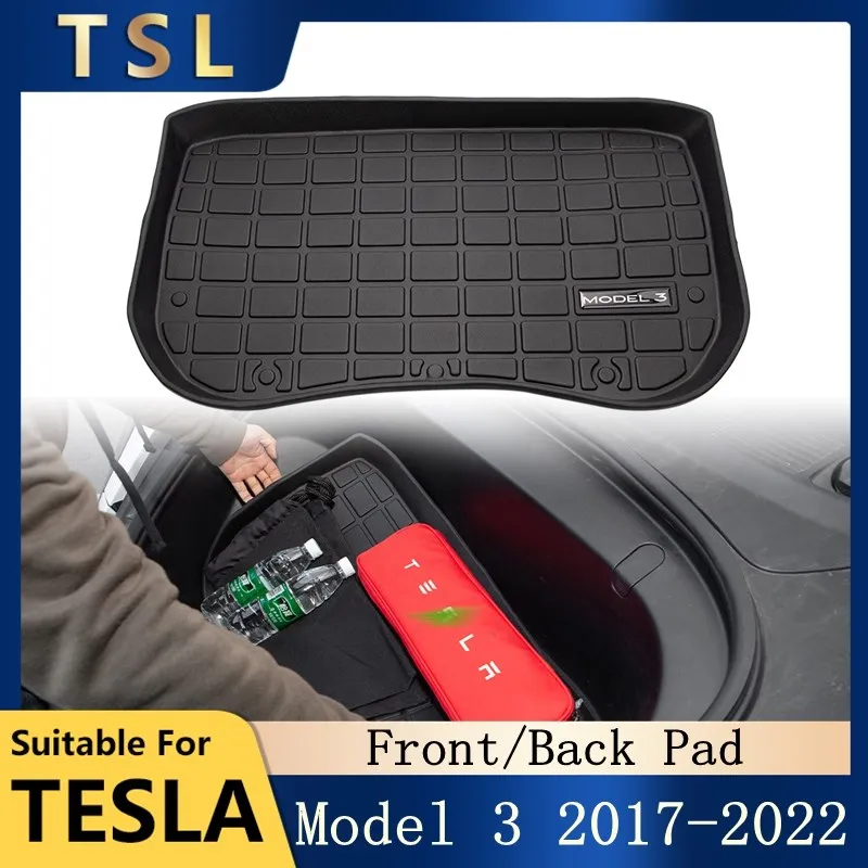 TPE Pad Front Rear Mat For Tesla Model 3 Mat Accessories Model Y Trunk