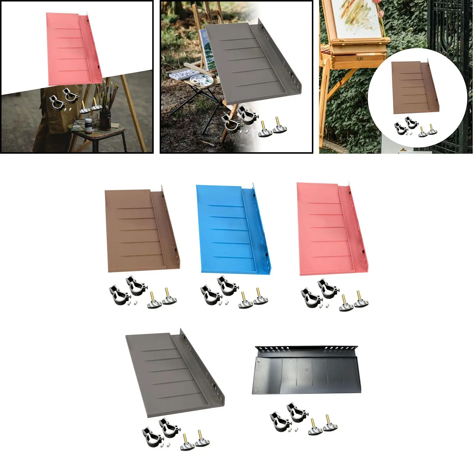 Art Supplies Organizer with Removable Easel Tray And Sketch Rack