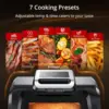 7-in-1 Smokeless Indoor Electric Air Grill Fryer Combo with See-Through Window Removable Plates,up to 450°F,1750W,Even Heat,4Qt 4