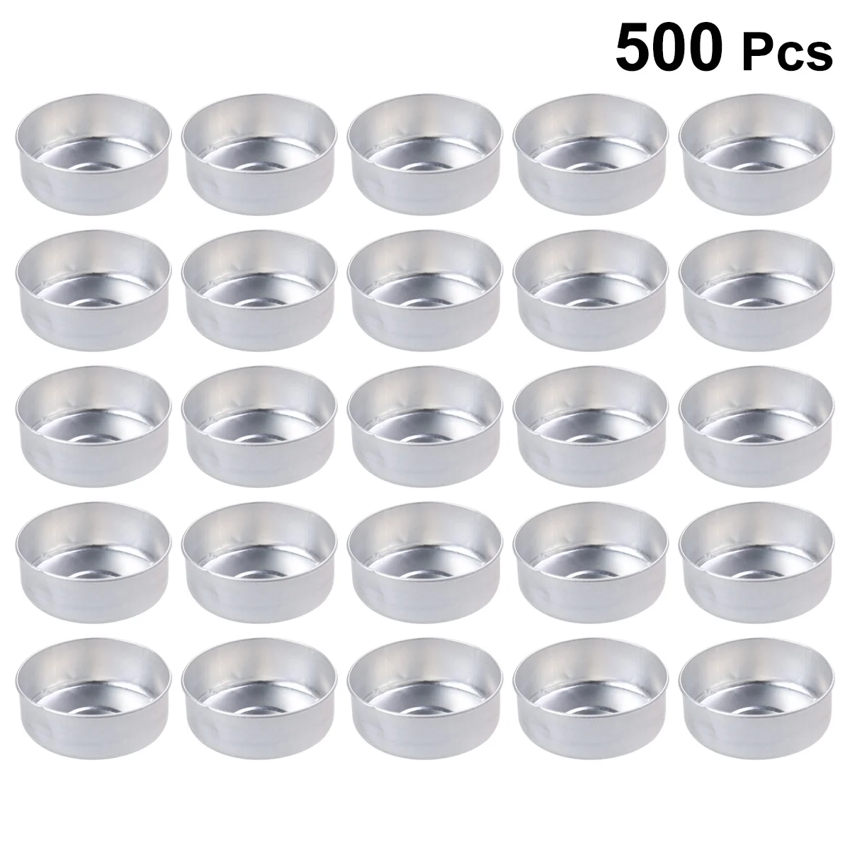 500pcs Round Aluminum Tin Tea Light Cups Empty Case Wax Containers Mold DIY Wax Candles Tealight Accessories