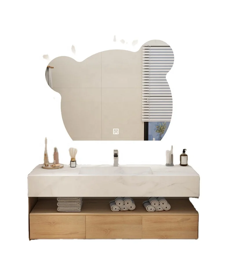

Modern LED Waterproof Simple Sintered Stone Cabinet