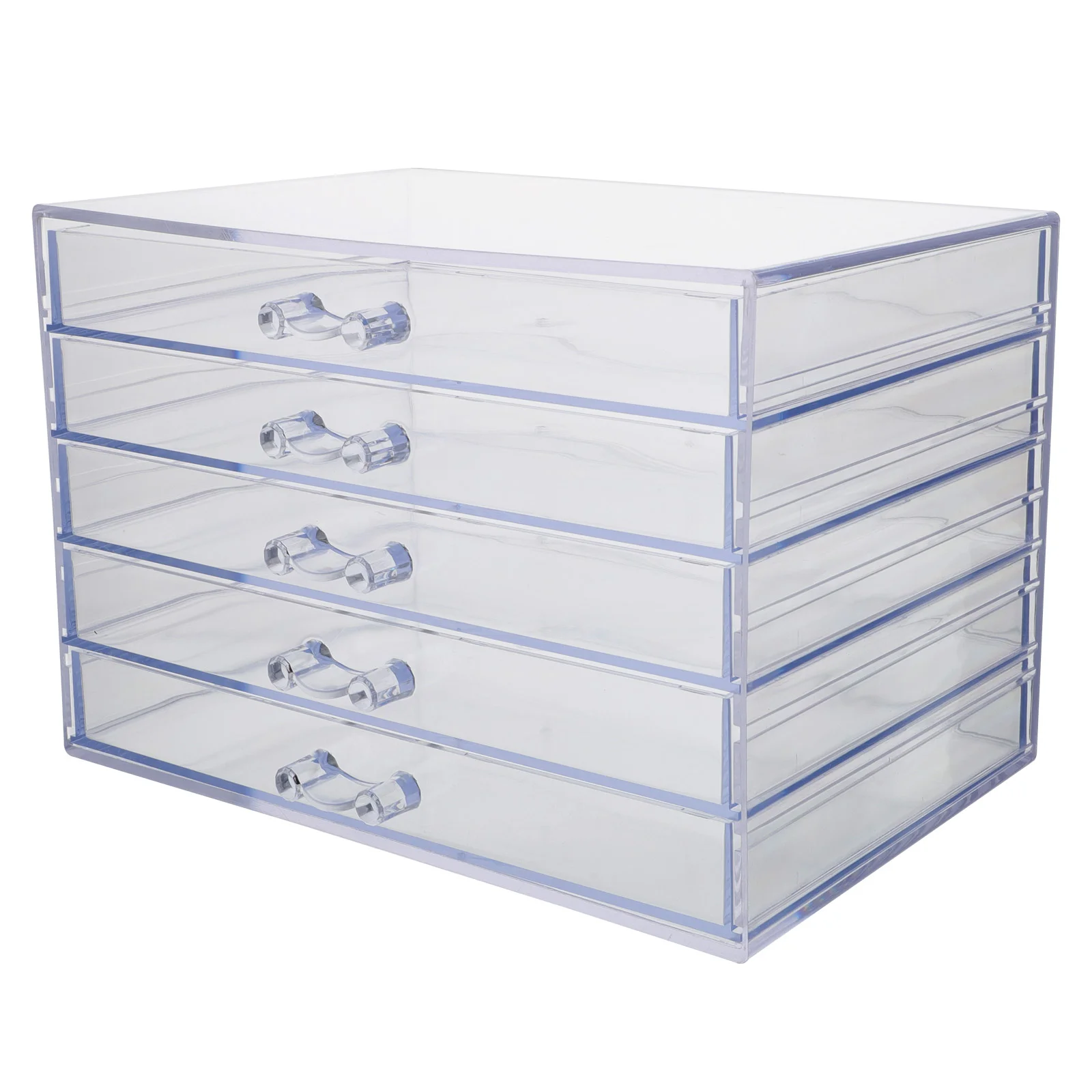 

Tiers Storage Nail Box Acrylic Drawers Makeup Organizer Cosmetic Display Case Transparent Jewelry Organizer Desktop Drawer Box