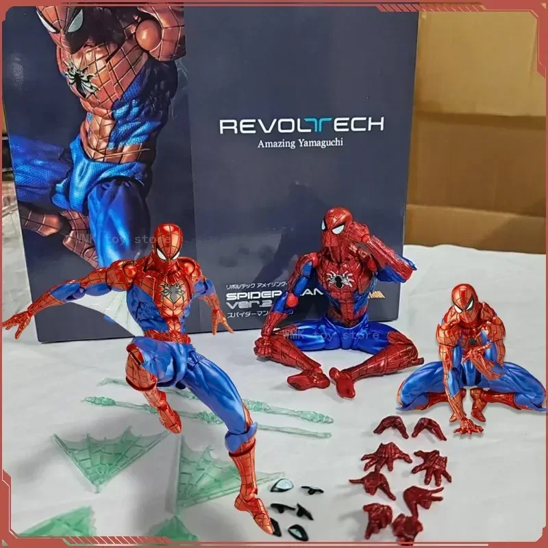 Anime Spider-Man Revoltech Incredibile Yamaguchi Ml Spiderman 2.0 Sh Figuards Peter Parker Dolls Action Figures Model Toys Child