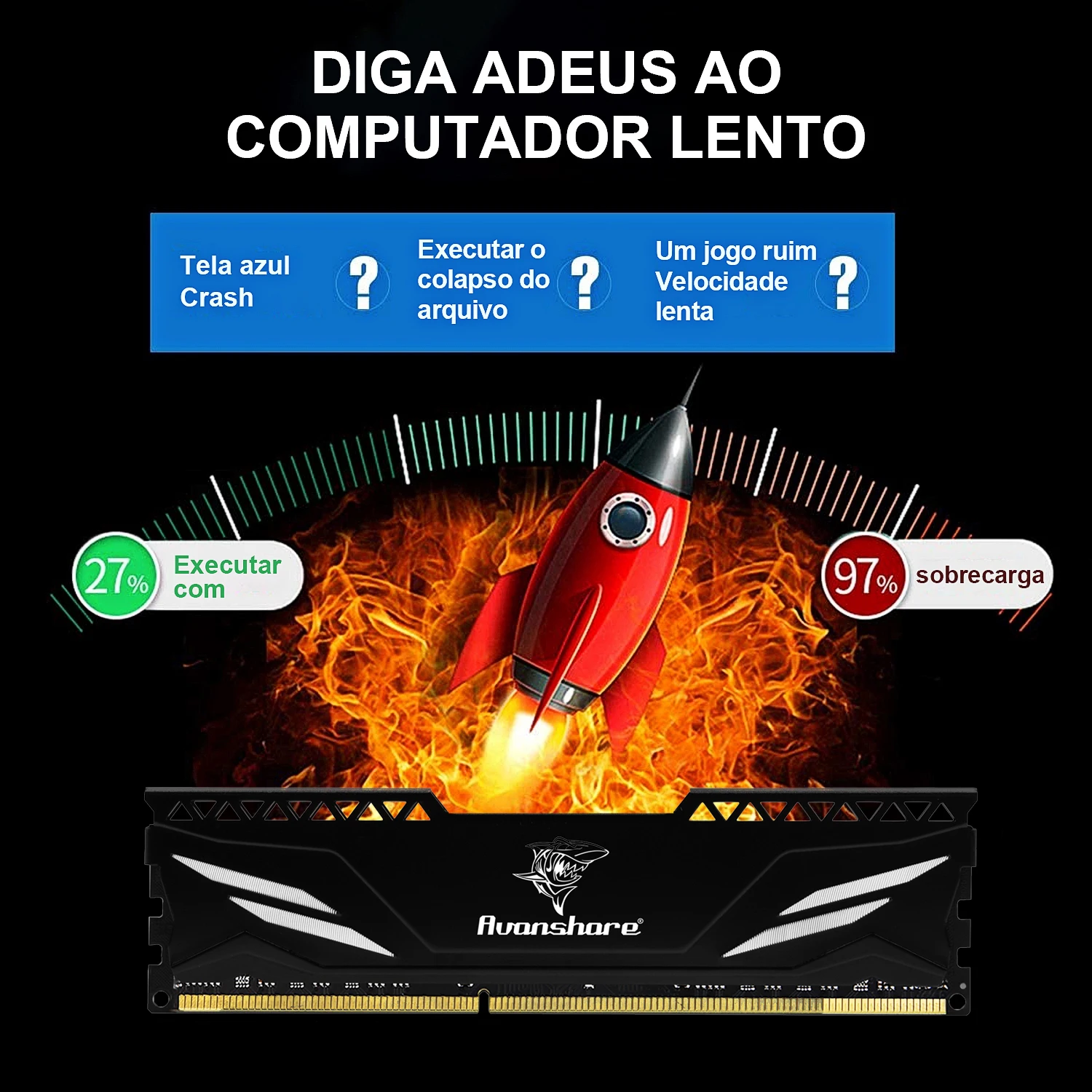 Avanshare 램 메모리, DDR3 8GB 4GB 1600MHz 1333Mhz PC3-10600 12800 DIMM 데스크탑 컴퓨터 240 핀, 1.5V NON ECC, 블랙 라디에이터 포함