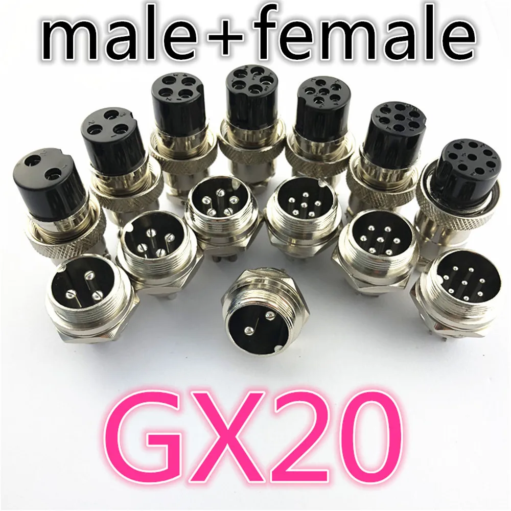 GX12 GX16 GX20 2/3/4/5/6/7/8/9/10 Pin Männlich Weiblich Butting Draht Kabel Rund Luftfahrt Buchse Stecker Panel Stecker Dropshipping – Detail 9