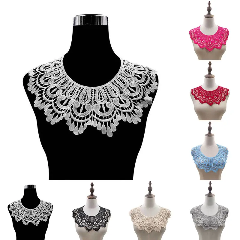

High Quality False Collar For Lady Fashion Fake Collar Lace Neckline Collars Women Neckband Applique Fabric Collarband