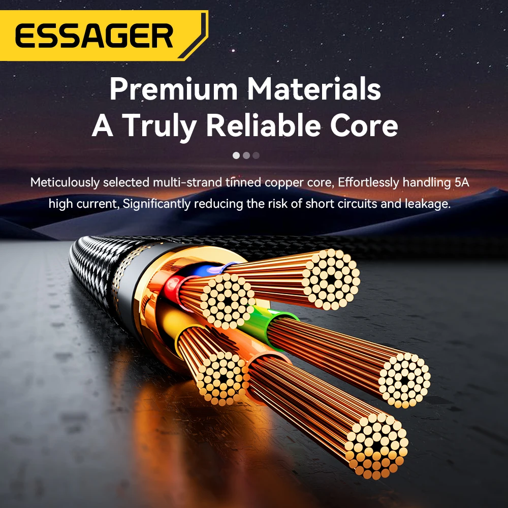 Essager Cable Type C 100W Fast Charging