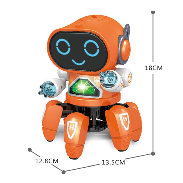 Dance Music 6 Claws Robot Octopus Spider Robots Vehicle Birthday Gift Toys For Children Kids Early Education Baby Toy Boys Girls 4
