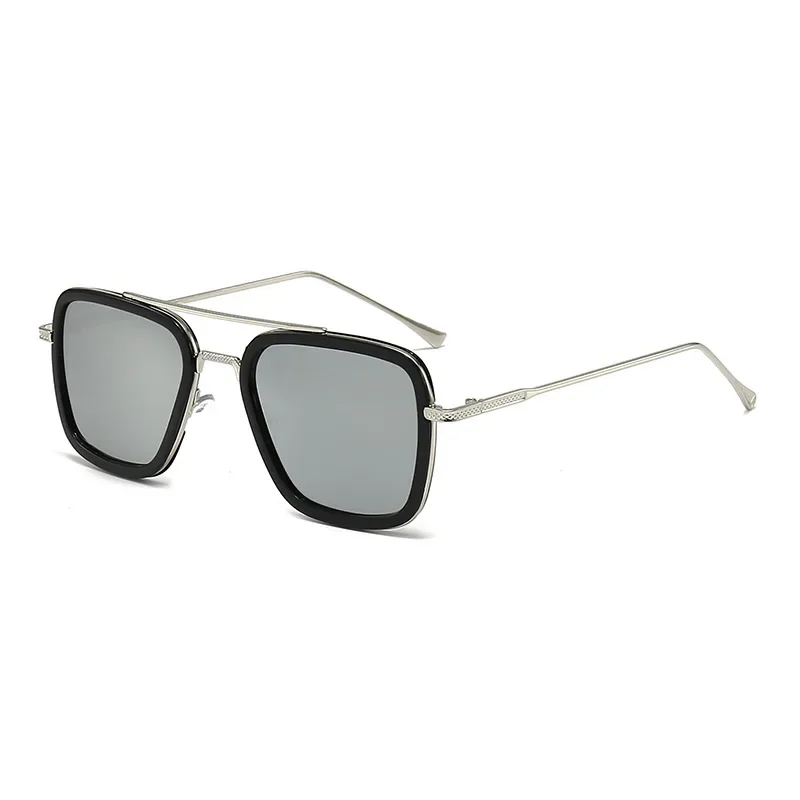 Luxus Steampunk Männer Sonnenbrille Tony Stark Iron Man Sonnenbrille Vintage Metall Brillen Steam Punk Sonnenbrille UV400 Männliche Gafas