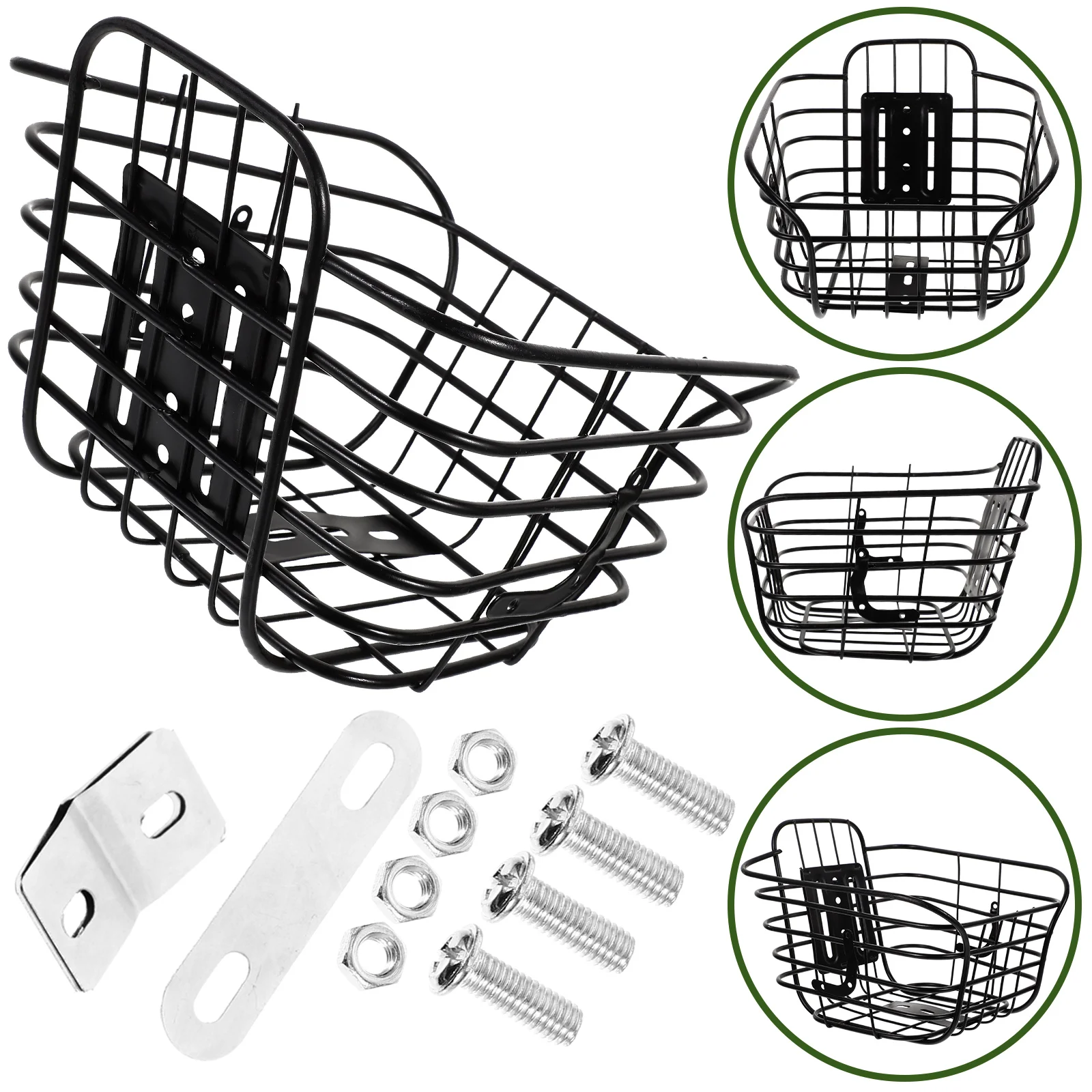 

Bike Basket Rust Proof Front Handlebar Hanging Baskets for Riding Cycling