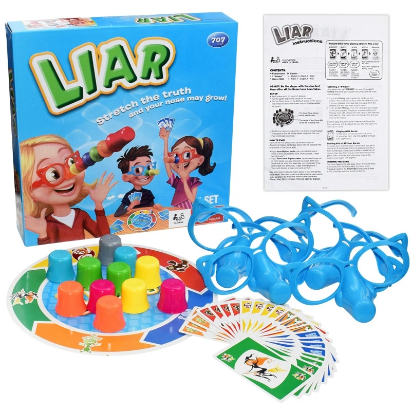 Funny Novelty Entertainment Tricky Desktop Game Liar Fibber Game Hilarious Noses & Glasses Puzzle Game 3